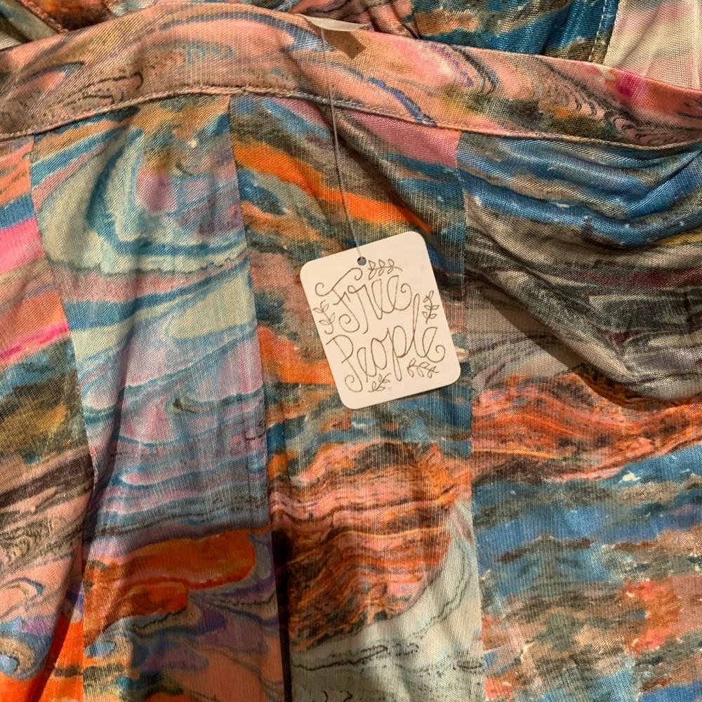 FREE PEOPLE JADE MULTICOLORED MIDI DRESS SIZE S - Picture 9 of 11